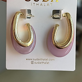 Gold Sedefli Küpe