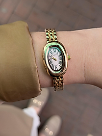 Vintage Toz Pembe Ekran Gold Saat