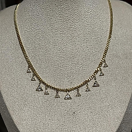 Taşlı 14K Kolye