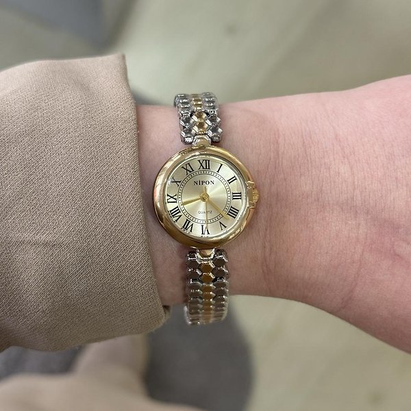 Vintage Petek Kordon Silver Gold Saat