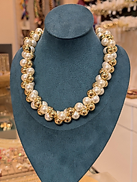 İncili Gold Boncuk Kolye