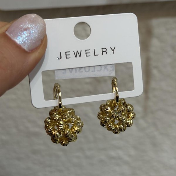 Gold Topçuk Küpe