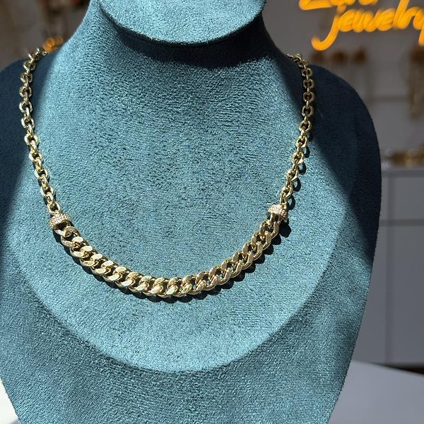 14K VIP Zincir Detay Kolye