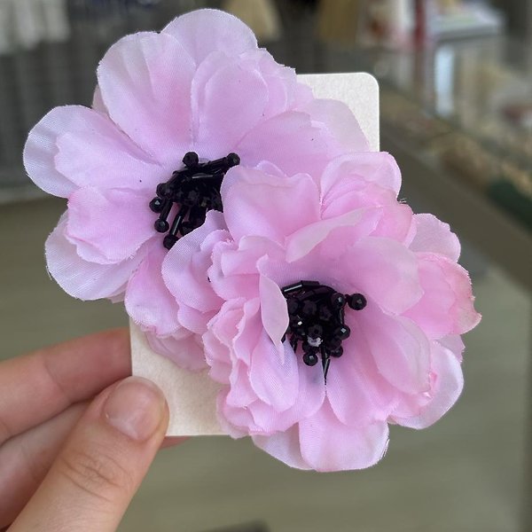 Pembe Tül Küpe