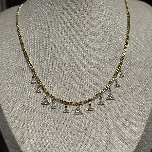 Taşlı 14K Kolye