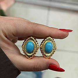 Mavi-gold Küpe