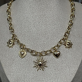 Güneş Charmlı 14K Kolye