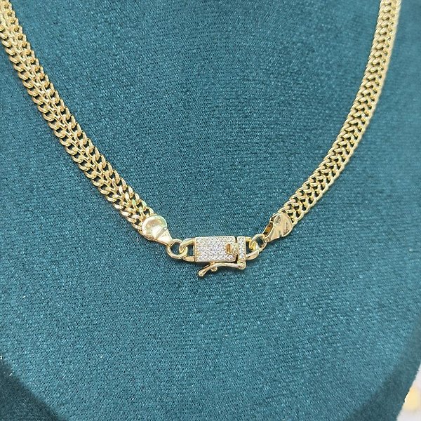 Hasır Zincir 45 CM Taşlı Kilit Kolye