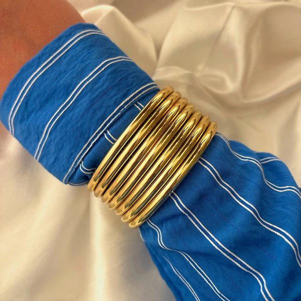 7'li Gold Bilezik Set