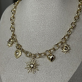Güneş Charmlı 14K Kolye