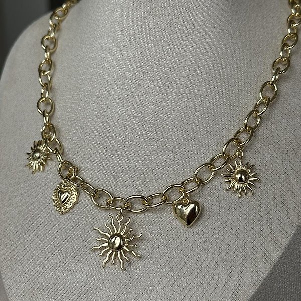 Güneş Charmlı 14K Kolye