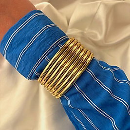 7'li Gold Bilezik Set