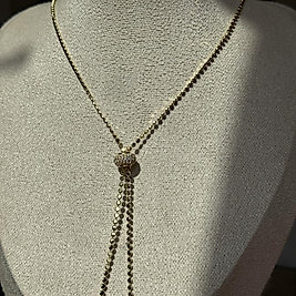 Full Taşlı Yuvarlak Taşlı Charm Kolye