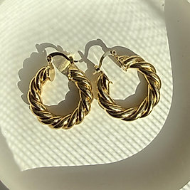 Gold Halka Küpe